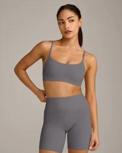 SoftMotion™ Strappy Sports Bra with Grey Logo