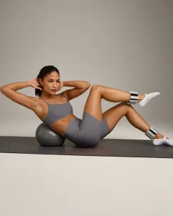 SoftMotion™ Strappy Sports Bra with Grey Logo