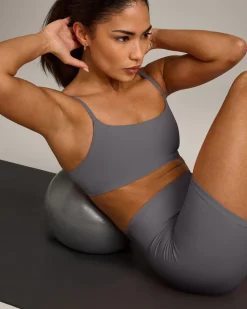 SoftMotion™ Strappy Sports Bra with Grey Logo