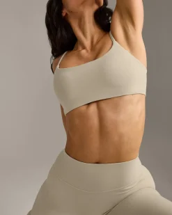 SoftMotion™ Strappy Sports Bra with Grey Logo