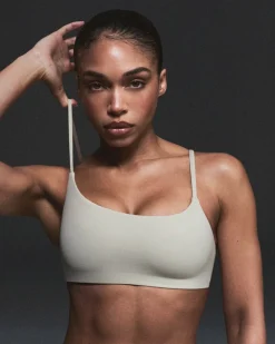 SoftMotion™ Strappy Sports Bra with Grey Logo