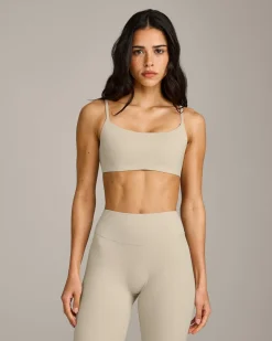 SoftMotion™ Strappy Sports Bra with Grey Logo