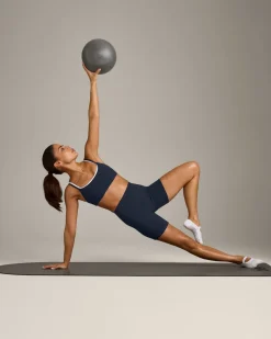 SoftMotion™ Strappy Sports Bra with Grey Logo