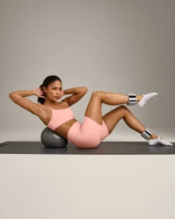 SoftMotion™ Strappy Sports Bra with Grey Logo