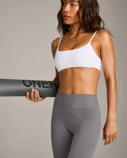 SoftMotion™ Strappy Sports Bra with Grey Logo