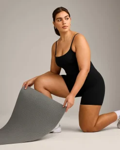 SoftMotion™ Strappy Vest with Built in Bra Shelf with Grey Logo