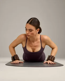 SoftMotion™ Strappy Vest with Built in Bra Shelf with Grey Logo