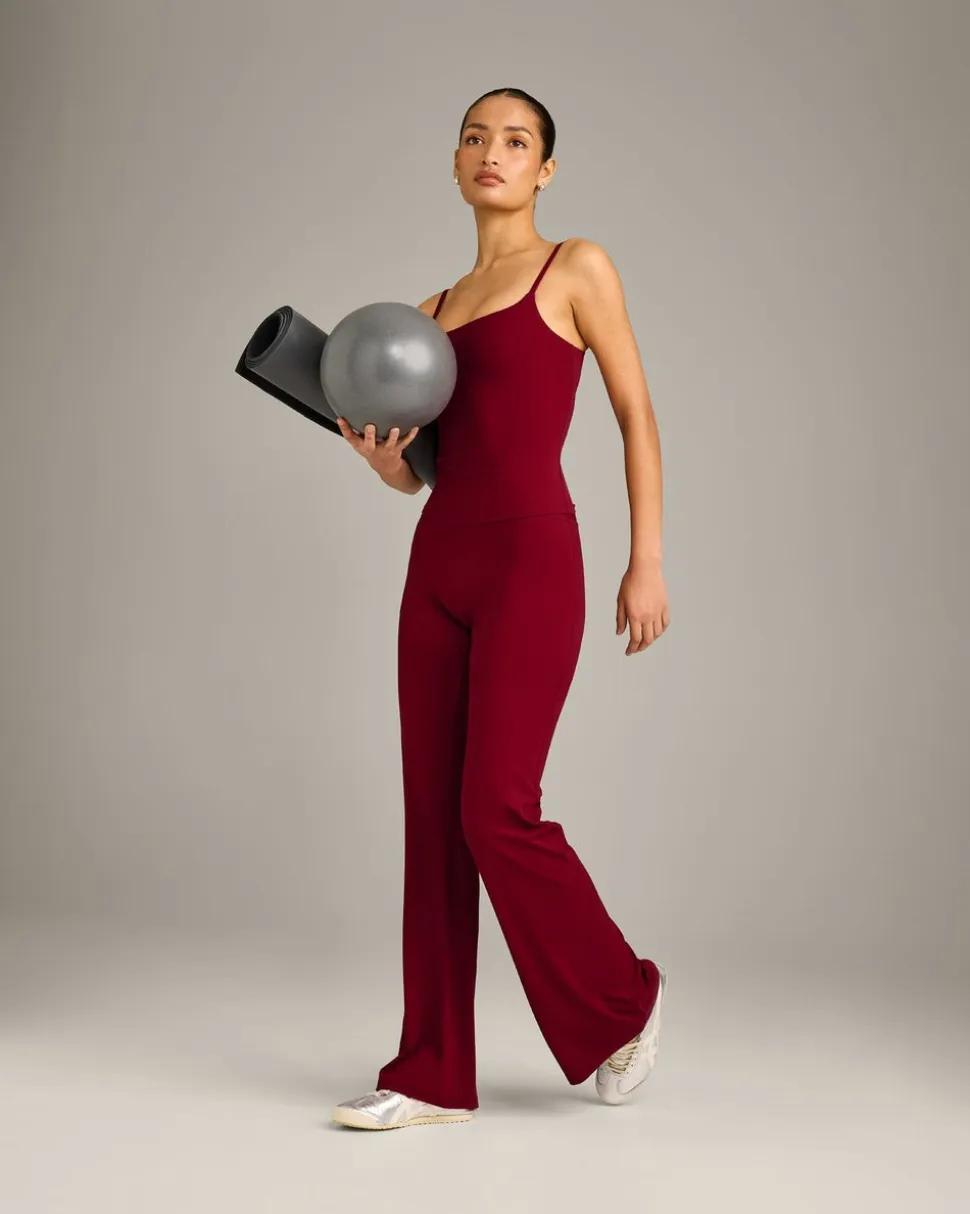 SoftMotion™ Strappy Vest with Built in Bra Shelf with Grey Logo