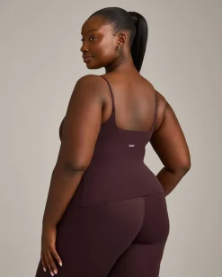SoftMotion™ Strappy Vest with Built in Bra Shelf with Grey Logo