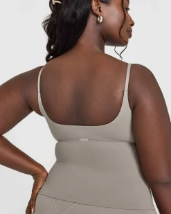 SoftMotion™ Strappy Vest with Built in Bra Shelf with White Logo