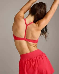 UnifiedMove™ T Back Minimal Bralette with Reflective Logo