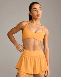 UnifiedMove™ T Back Minimal Bralette with Reflective Logo