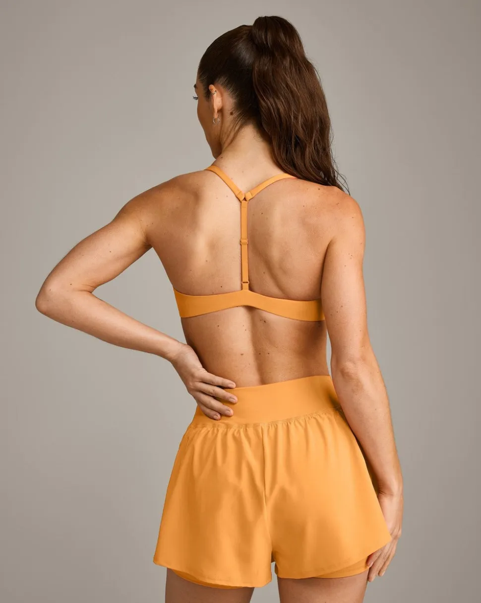 UnifiedMove™ T Back Minimal Bralette with Reflective Logo