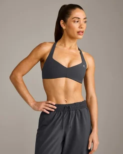 UnifiedMove™ T Back Minimal Bralette with Reflective Logo