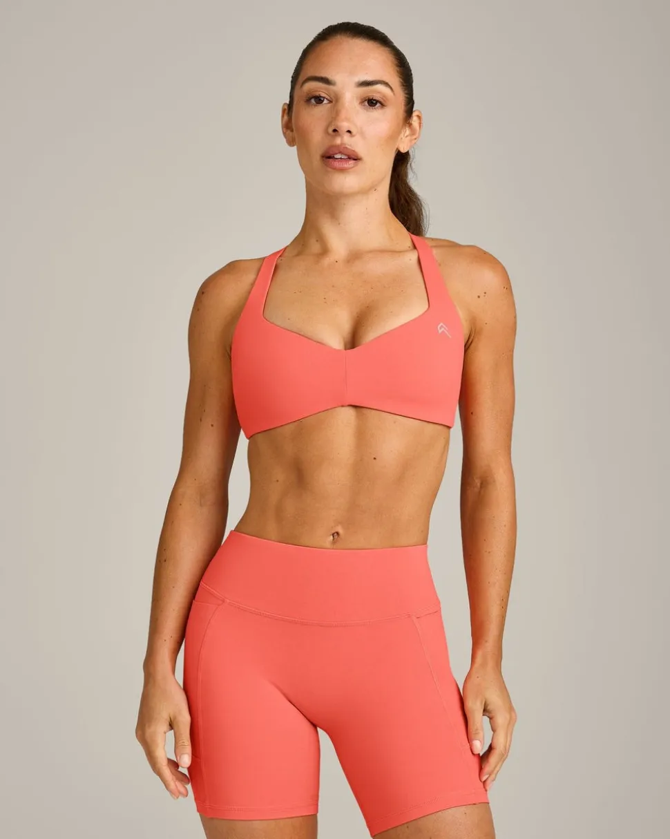 UnifiedMove™ T Back Minimal Bralette with Reflective Logo